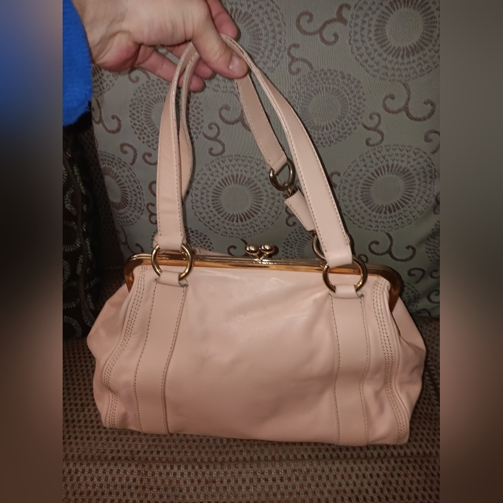 Celine vintage pink leather kisslock bag - Picture 3 of 9